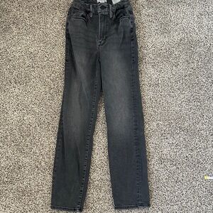 Good American Dark Gray Straigt Jeans